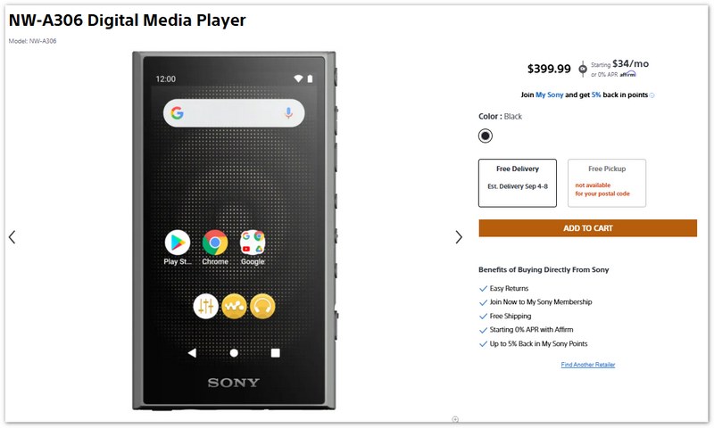 Sony Walkman Nw A306