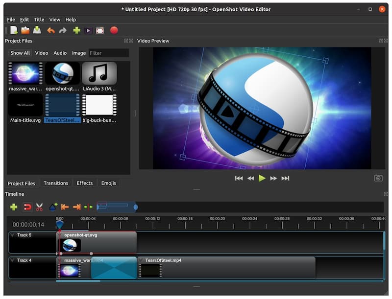 Az OpenShot Video Editor