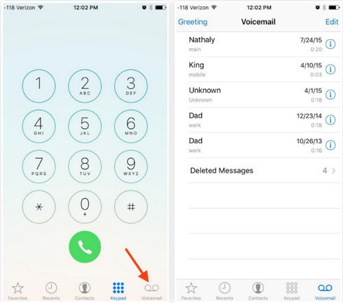 Neem iPhone-voicemail op