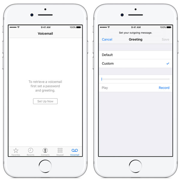 Skonfiguruj pocztę głosową iPhone'a