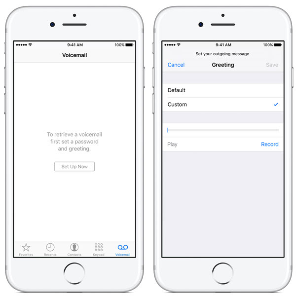 Set up iPhone Voicemail