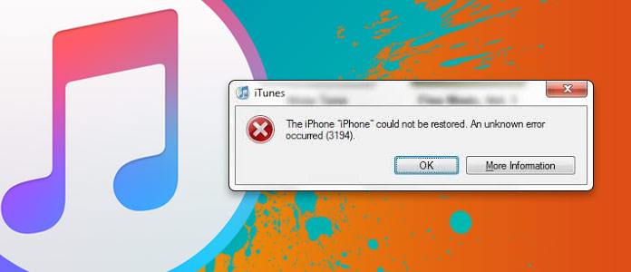 iTunes Error 3194