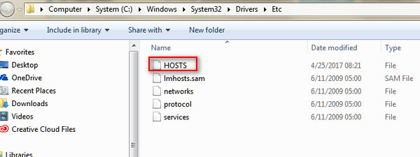 Host File on Windows