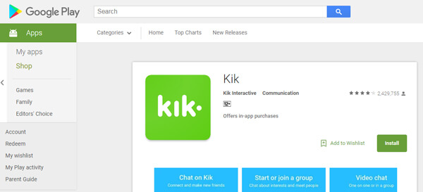 Aplikacja Kik Messenger