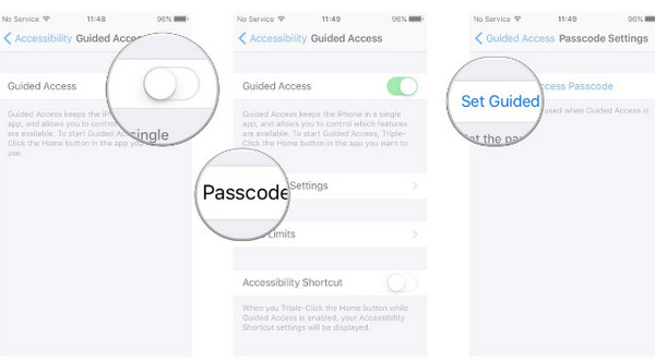 Blocca app su iPhone tramite accesso guidato