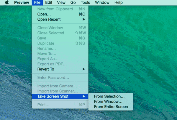Print Screen on Mac with Preview