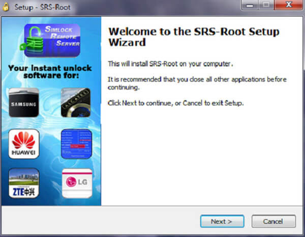 Installeer SRS Root