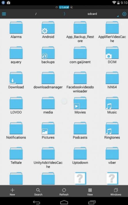 Alternativní kořenový průzkumník - ES File Explorer