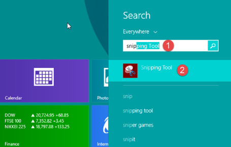 Snipping Tool Windows 8