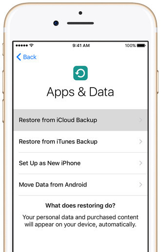 Obnovení iPhone z iCloud Backup