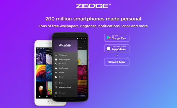 Скачать приложение Zedge