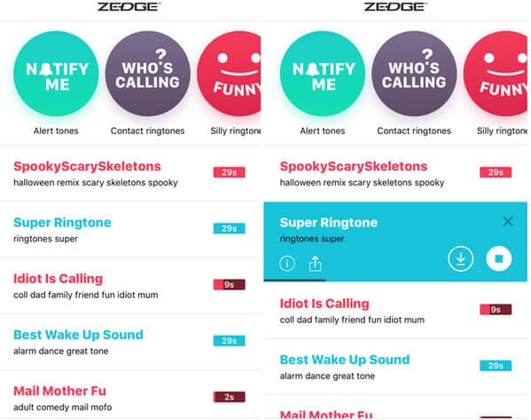 Download Zedge Ringtones naar iPhone