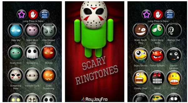 Zedge Ringtone-app - Läskiga ringsignaler