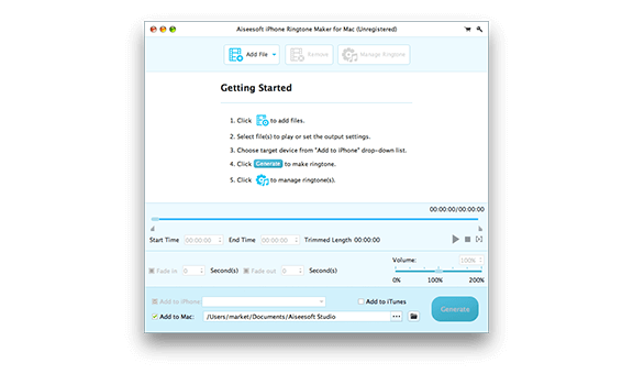 BD Software Toolkit per Mac - iPhone Ringtone Maker per Mac