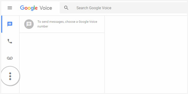 Domovská stránka Google Voice
