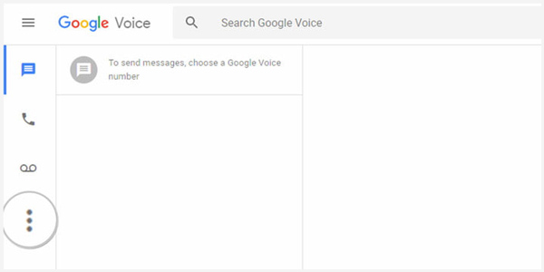 Google Voice-hemsida