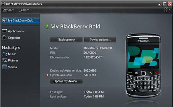 Oprogramowanie BlackBerry Desktop