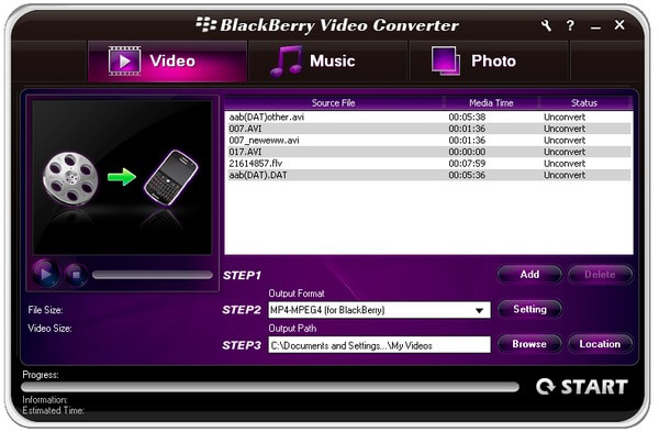 Video konvertor Aviosoft BlackBerry