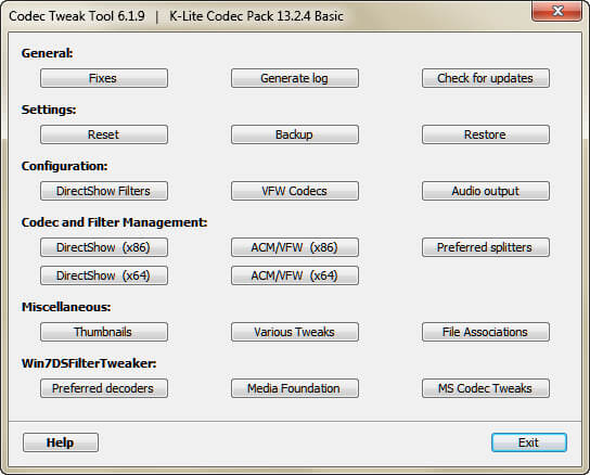 Codec per giocare a M2TS