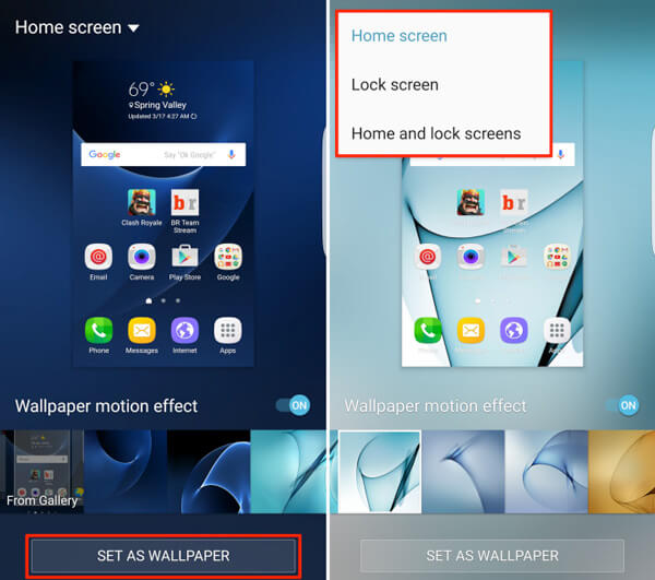 Samsung Lockscreen-achtergrond