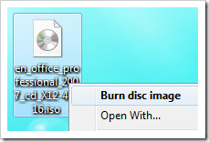 Burn Image Disc