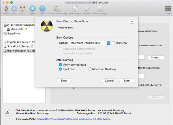 Burn ISO to DVD on Mac