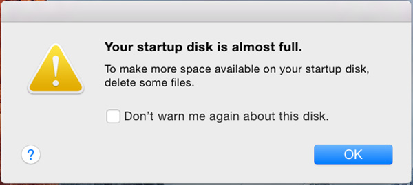 Startup Disk is Full