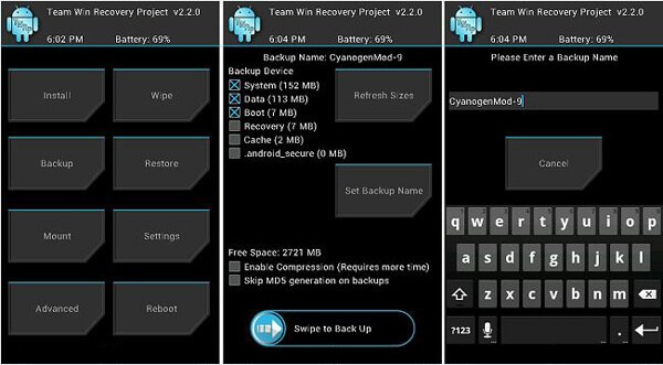 TWRP Custom Recovery