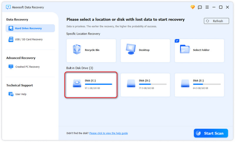 Select Disk
