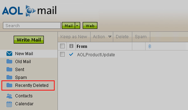 Recupera email AOL eliminate di recente