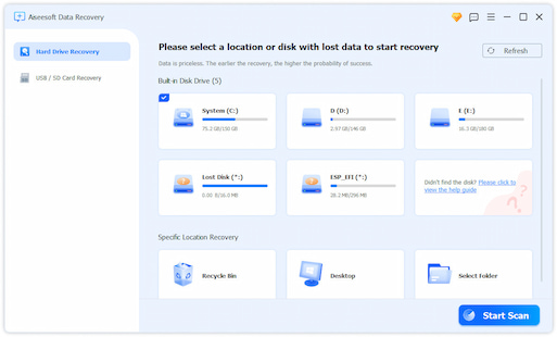 Data Recovery Interface