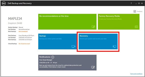 Dell Backup og Recovery