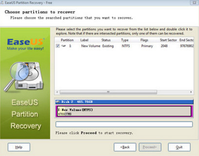 Průvodce EaseUS Partition Recovery Wizard