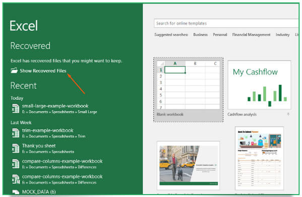 Etsi Excel-tiedosto