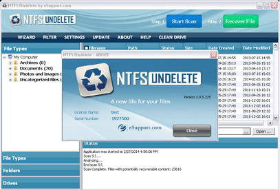 Αναίρεση διαγραφής NTFS