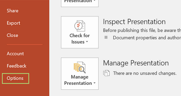 PowerPoint Options