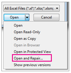 Repair Excel