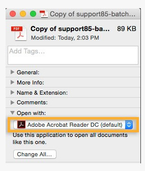Установить PDF Reader по умолчанию на Mac