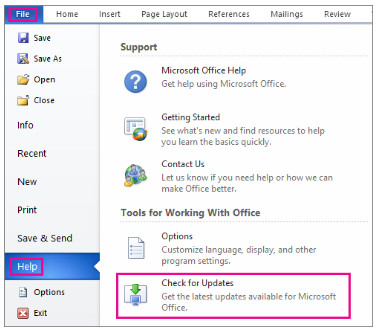 Update Excel