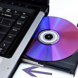 Indsæt DVD-disk