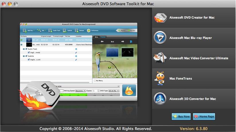 Mac DVD -ohjelmistotyökalu