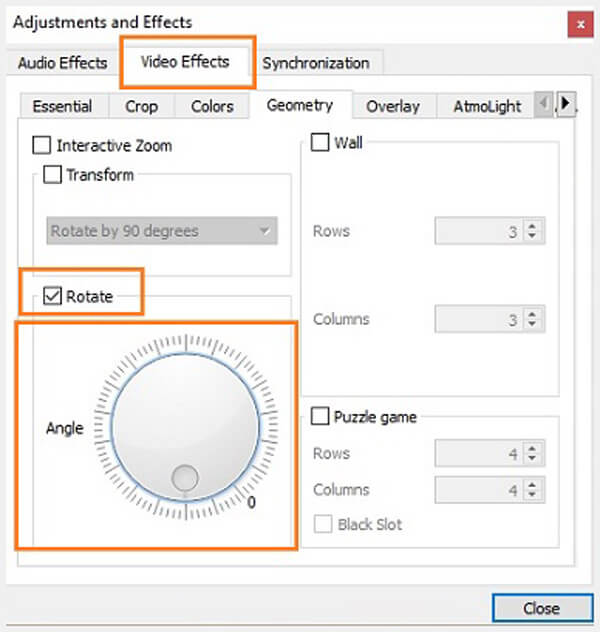 Edytuj wideo za pomocą VLC Rotate