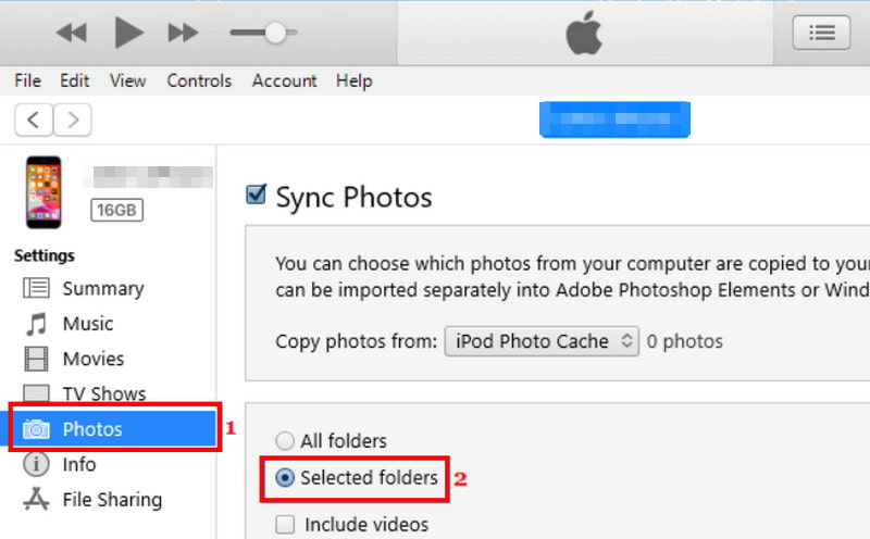 iTunes Sync kapcsoló Ki Alkalmaz