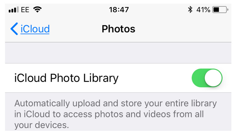 App Foto Disattiva iCloud