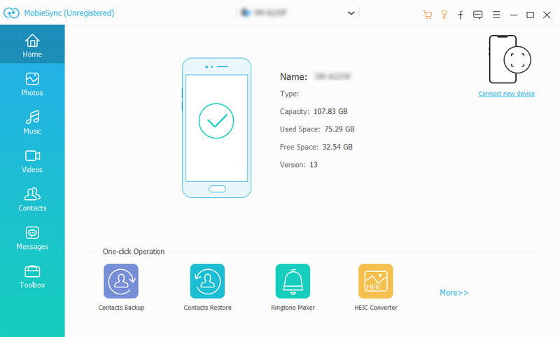 Aiseesoft MobieSync Connect Device QR USB