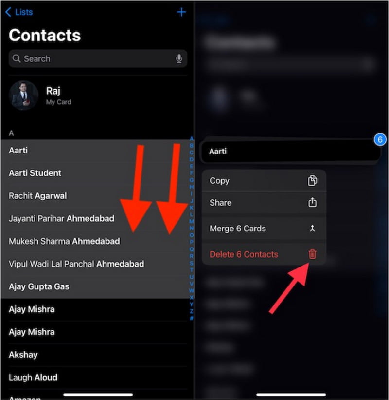 Contact Two Fingers iOS 17