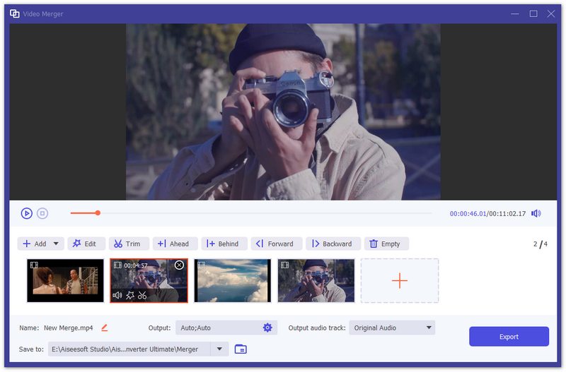 Adjust Video Clips Before Merging