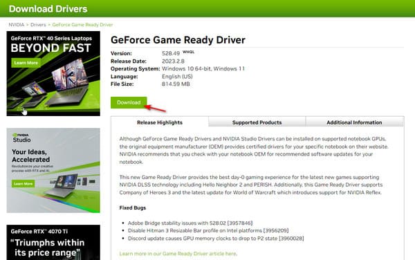 Last ned driver for nvidia