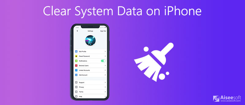 Ryd systemdata på iPhone