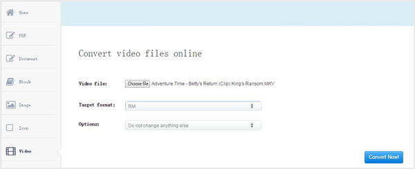 Конвертировать видео в RM онлайн
